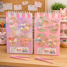 Load image into Gallery viewer, Backside of Notebook with Decorative Stickers - Tinyminymo
