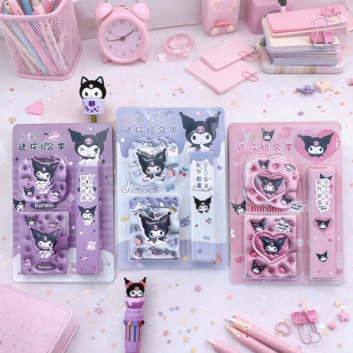 Colors of Kuromi Pocket Diary Keychain - Tinyminymo