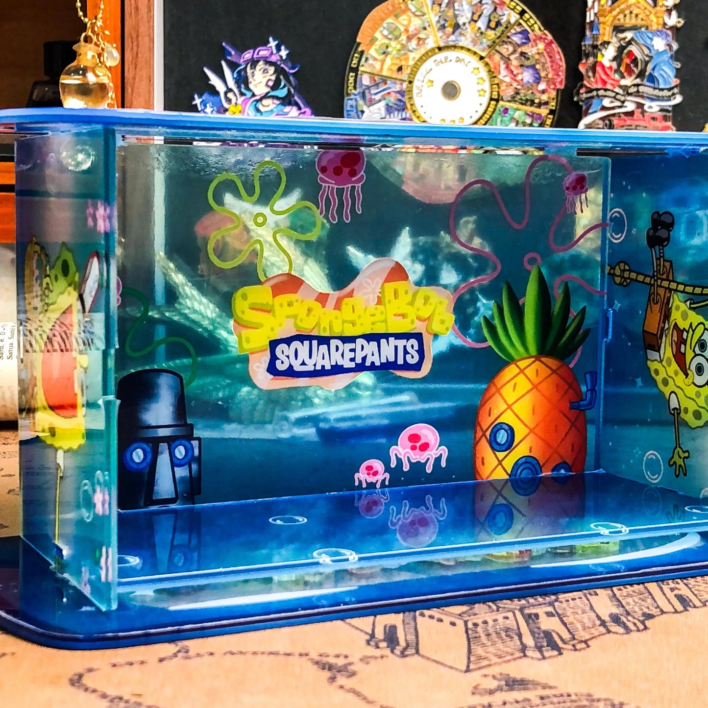 Inside of SpongeBob themed Tissue  Holder - Tinyminymo