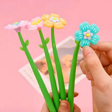 Load image into Gallery viewer, Teal Color Flexible Flower Pen - Tinyminymo

