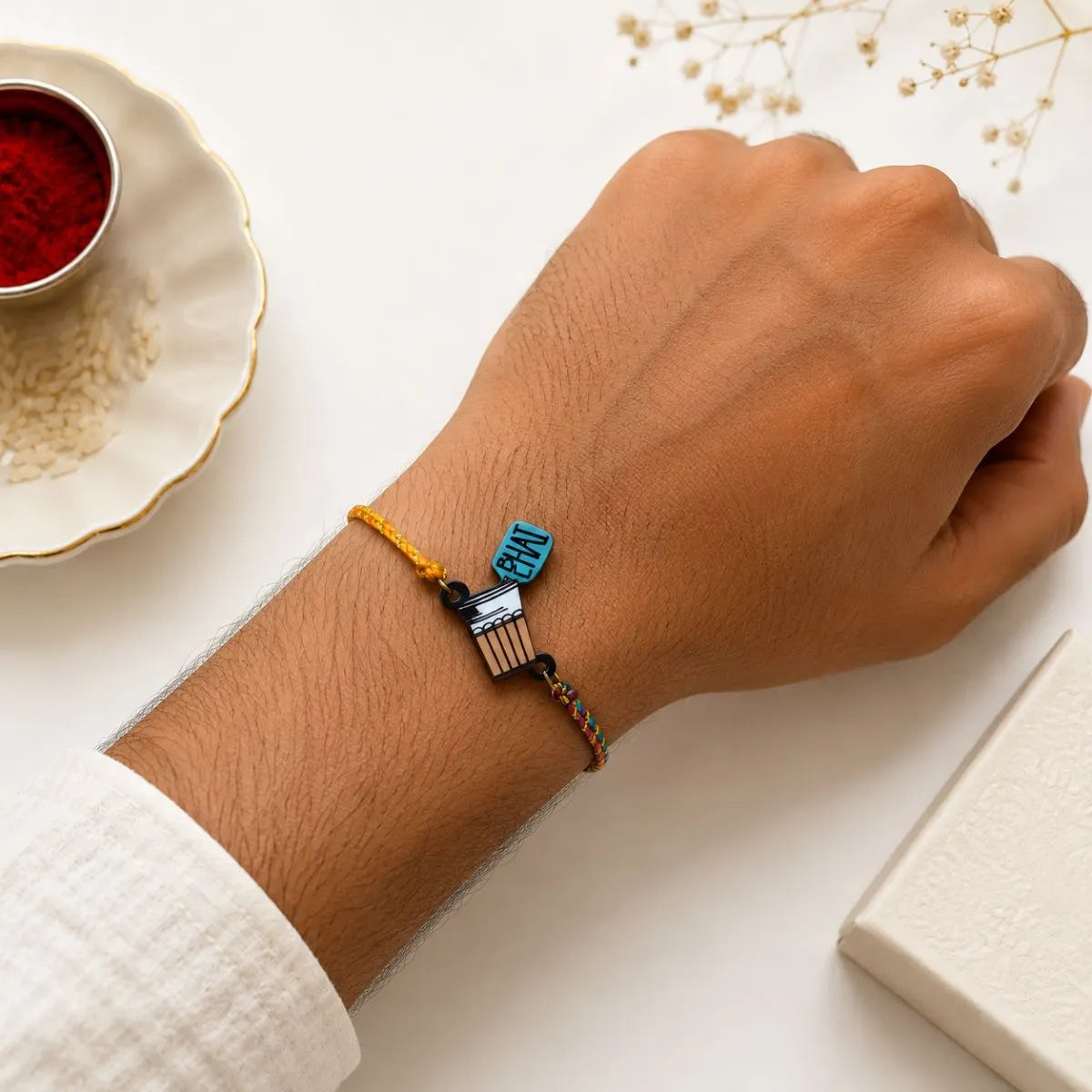 Bhai Chai Rakhi tied on the Wrist - Tinyminymo