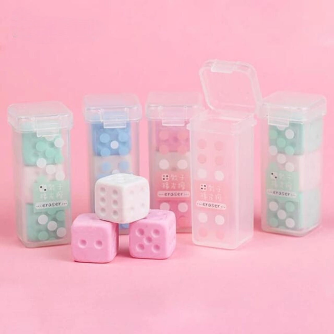 Dice Eraser - Set of 3 - Tinyminymo