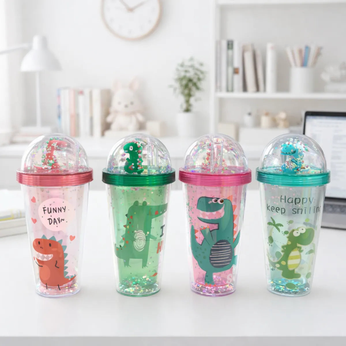 Four Different Designs of Dinosaur Sippers - Tinyminymo