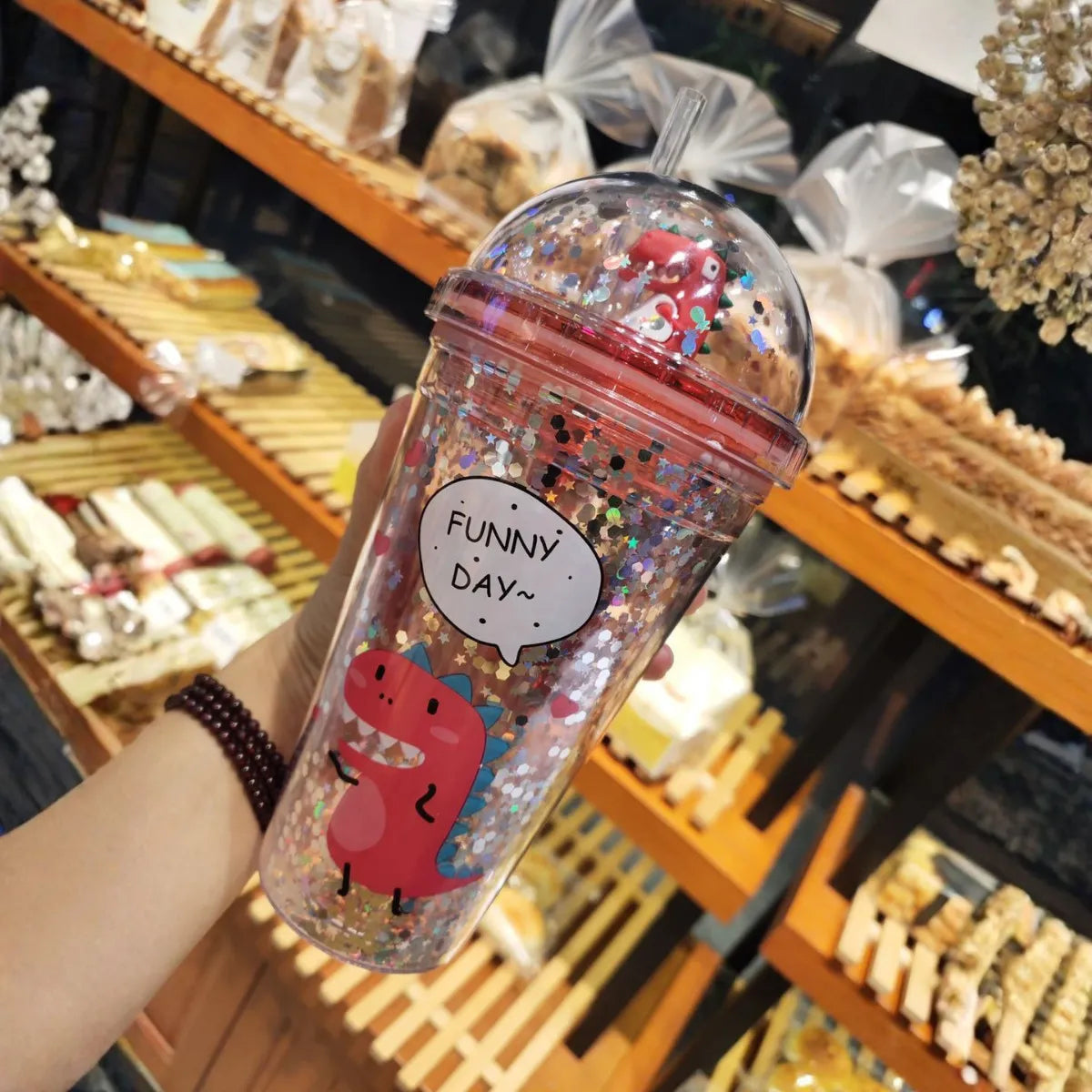 Red Color Dinosaur Sipper - Tinyminymo