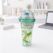 Green Color Dinosaur Confetti Sipper - Tinyminymo