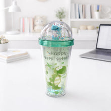 Load image into Gallery viewer, Green Color Dinosaur Confetti Sipper - Tinyminymo
