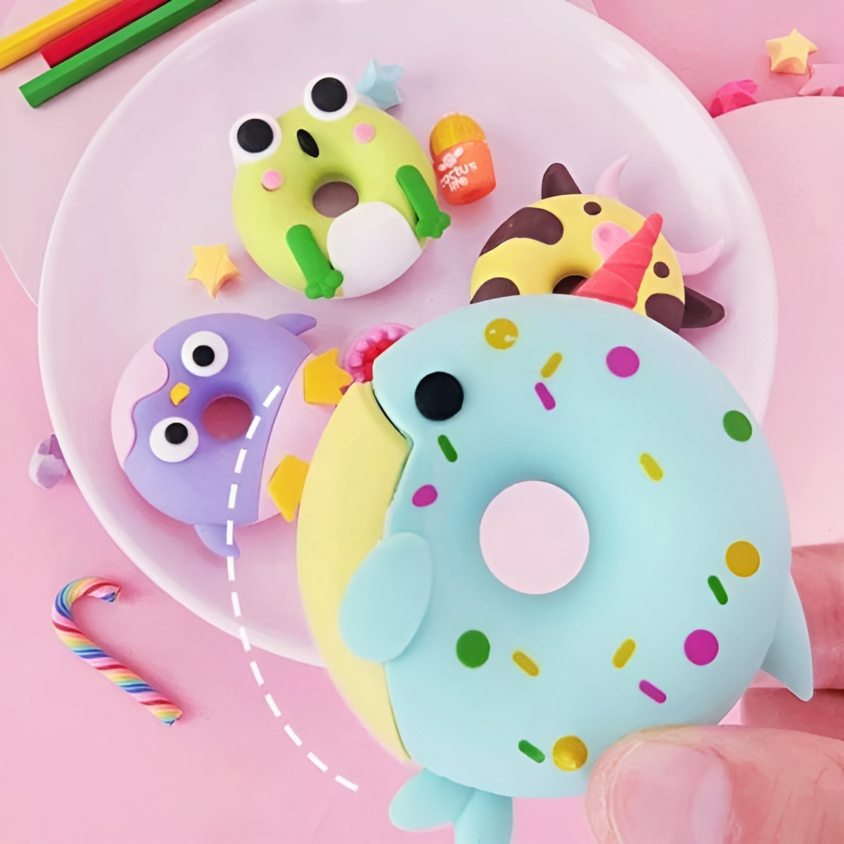 Donut Aniaml Eraser - Tinyminymo