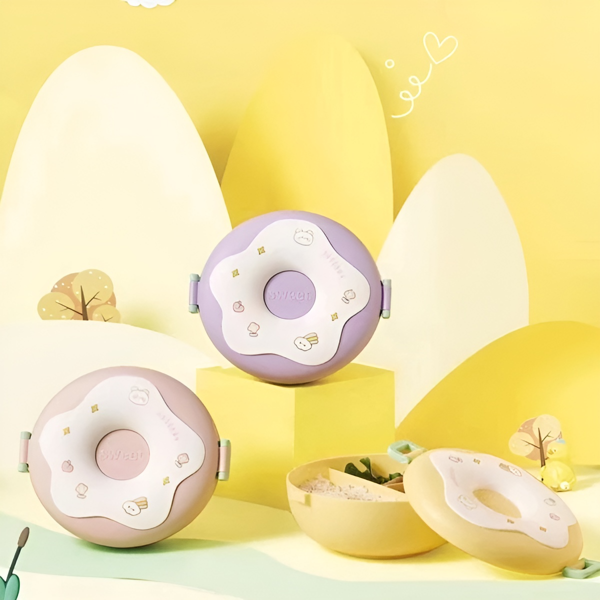 Donut Shaped Kids Lunch Box - Tinyminymo