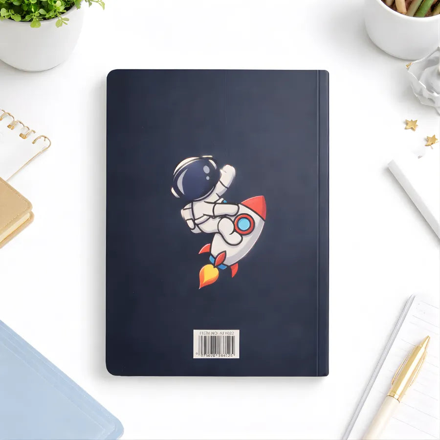 Backside of Space Rocket Design Notebook - Tinyminymo
