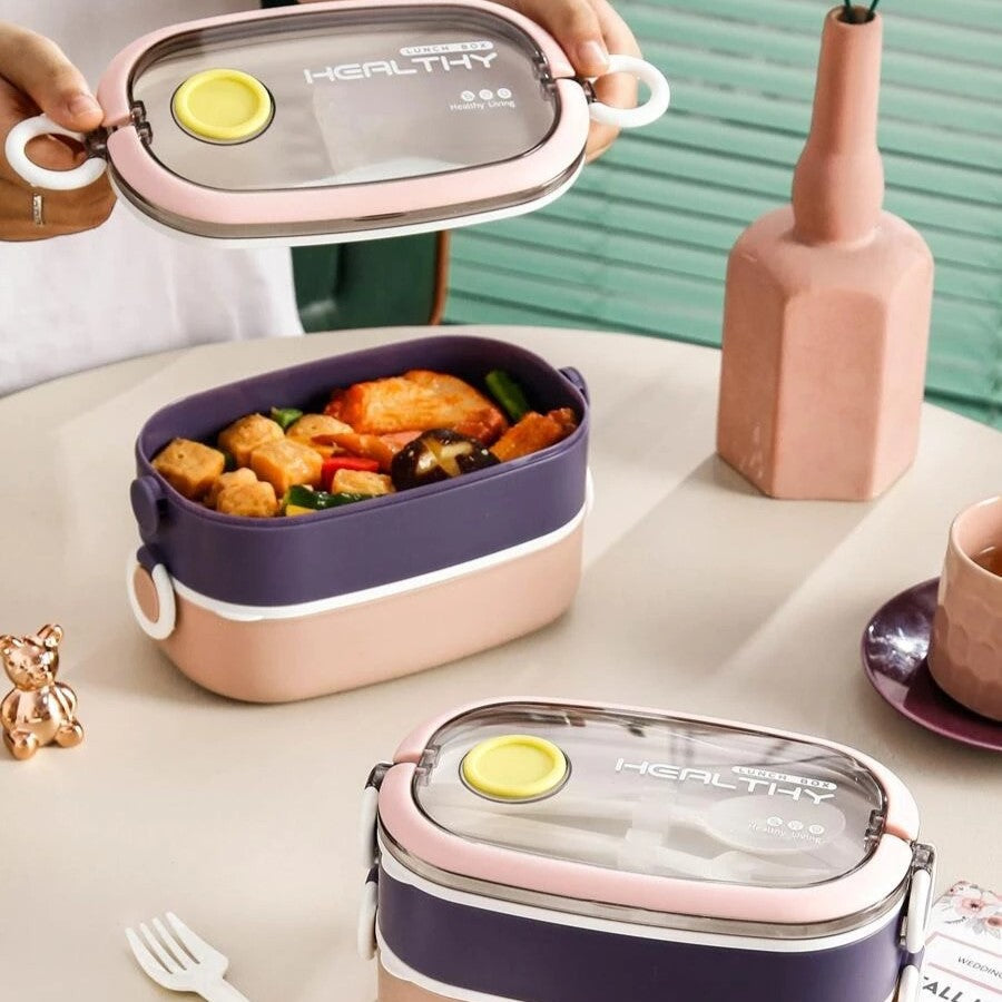 Double Layer SUS Lunch Box - Tinyminymo