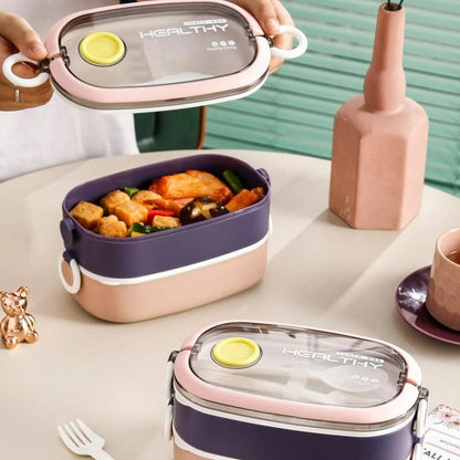 Double Layer SUS Lunch Box - Tinyminymo