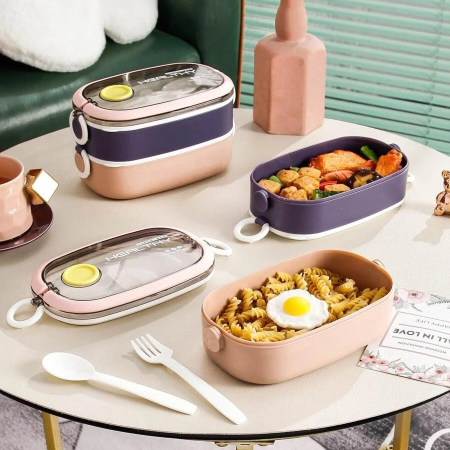 Double Layer SUS Lunch Box - Tinyminymo