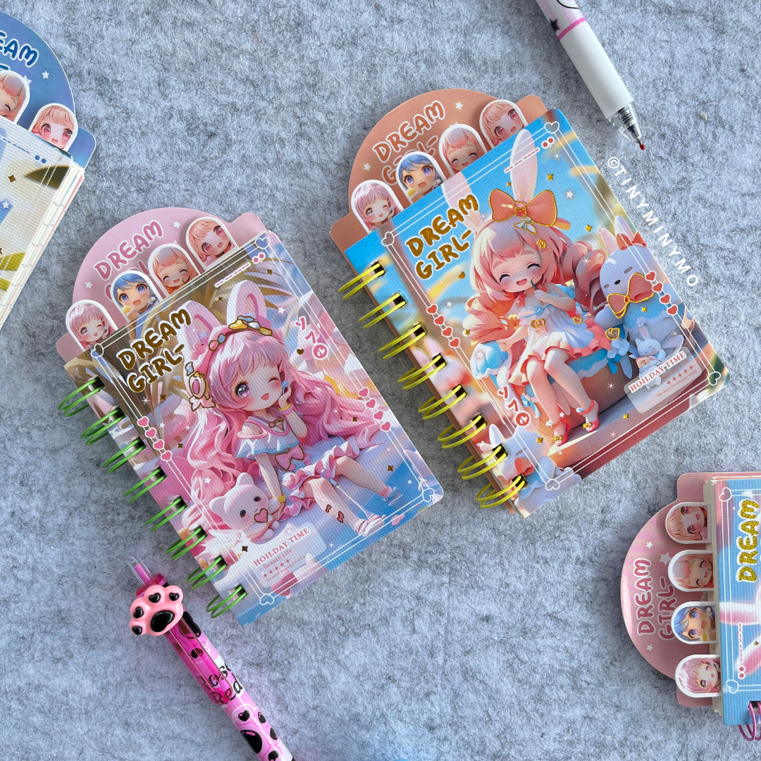 Two Designs of Spiral Bound Pocket Diary  - Tinyminymo