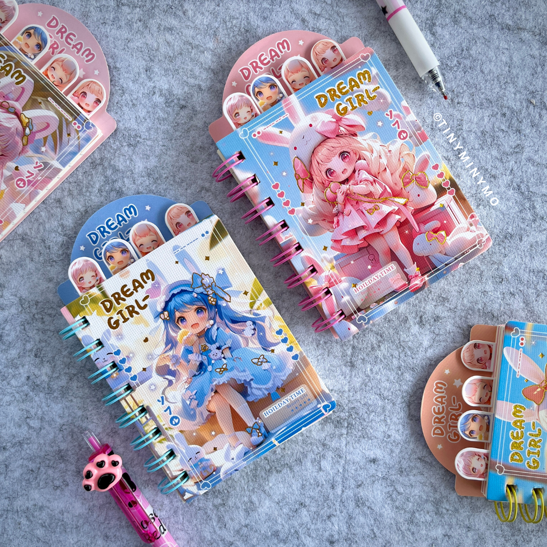Two Mini Diary with 'Dream Girl' Design - Tinyminymo