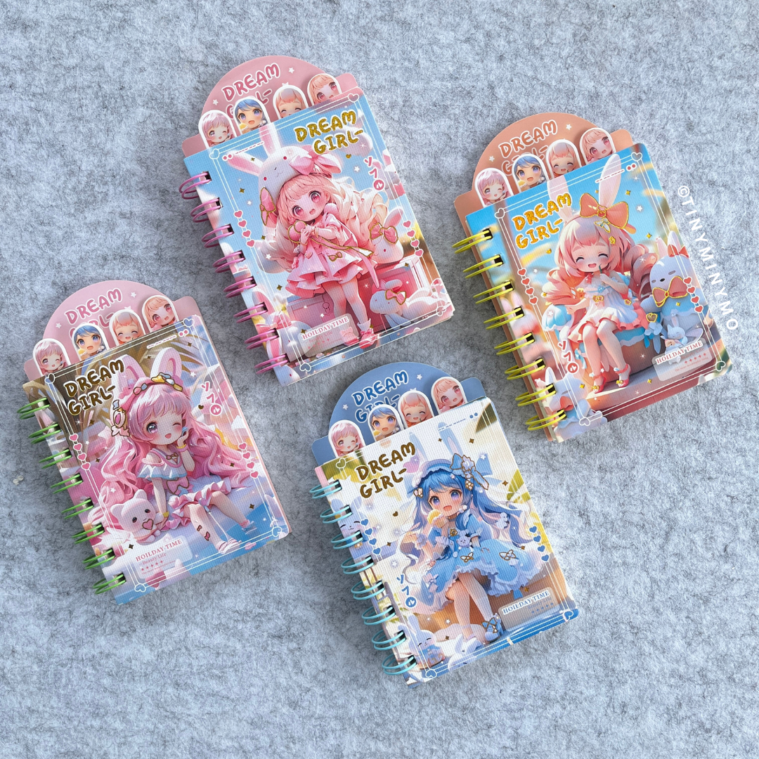 Collection of Dream Girl Mini Diary with 4 Variants - Tinyminymo