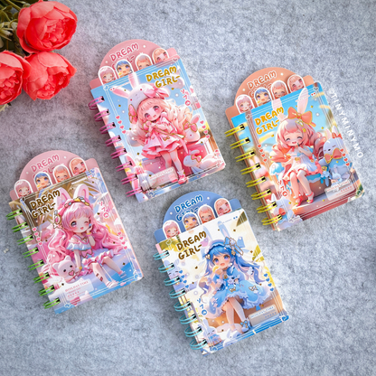 Four Color Pocket Diary in Dream Girl Mini Diary - Tinyminymo