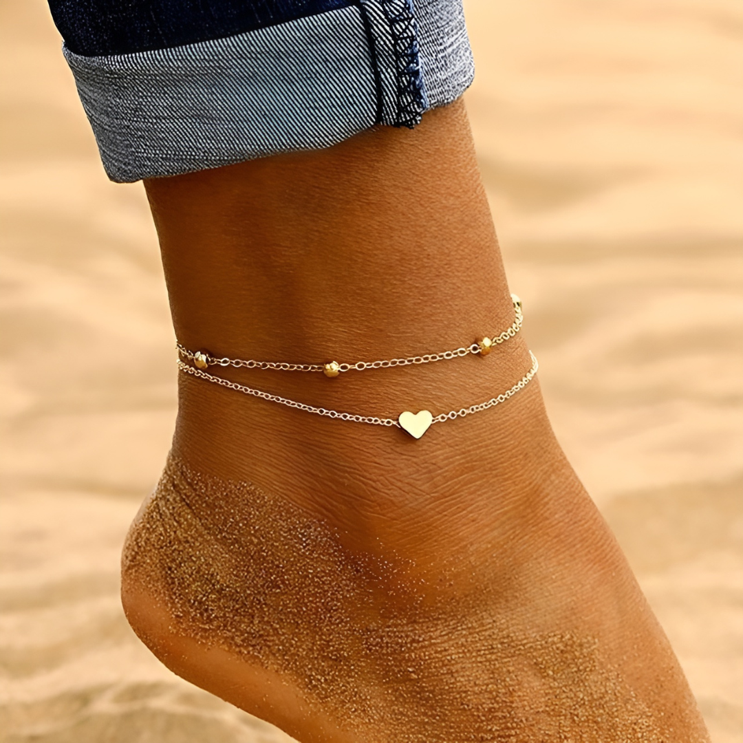 Dual Layer Love Anklet - Tinyminymo
