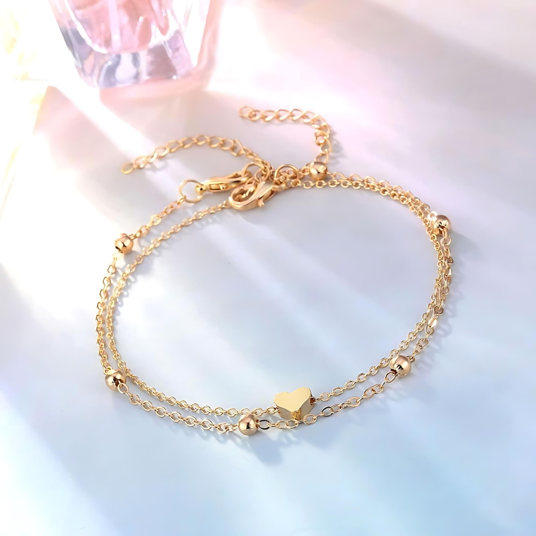 Dual Layer Love Anklet - Tinyminymo