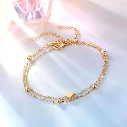 Dual Layer Love Anklet - Tinyminymo