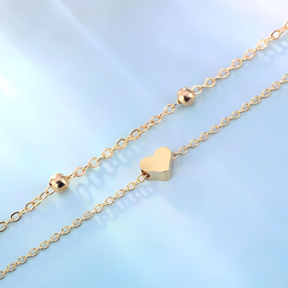 Dual Layer Love Anklet - Tinyminymo