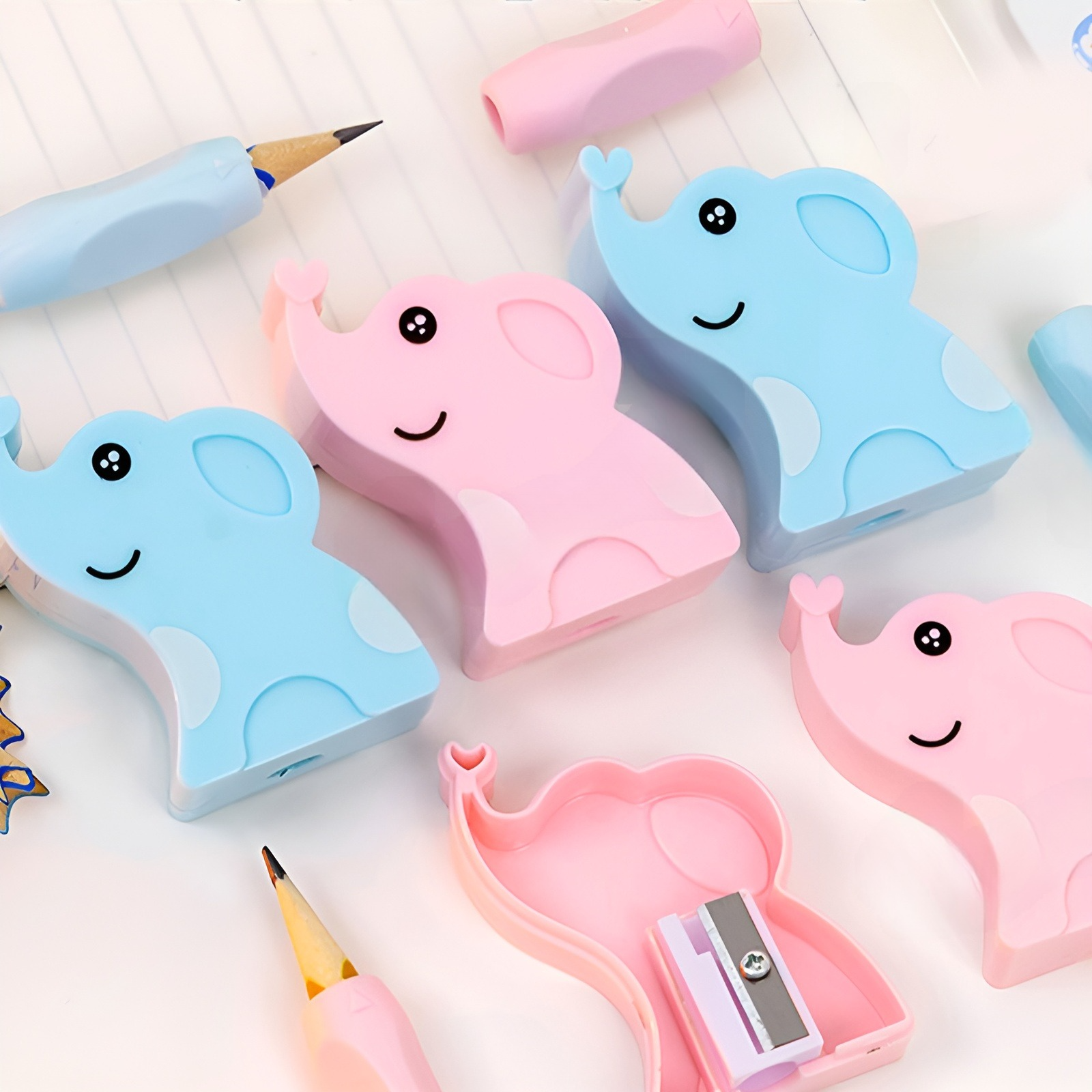 Elephant Sharpener with Grip Set - Tinyminymo