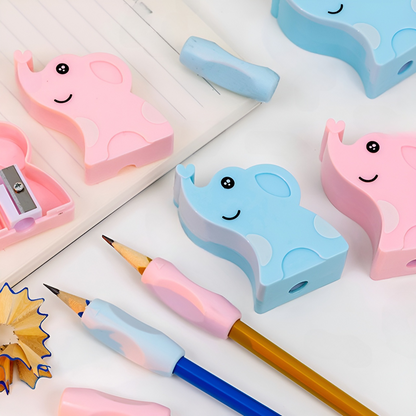 Elephant Sharpener with Grip Set - Tinyminymo