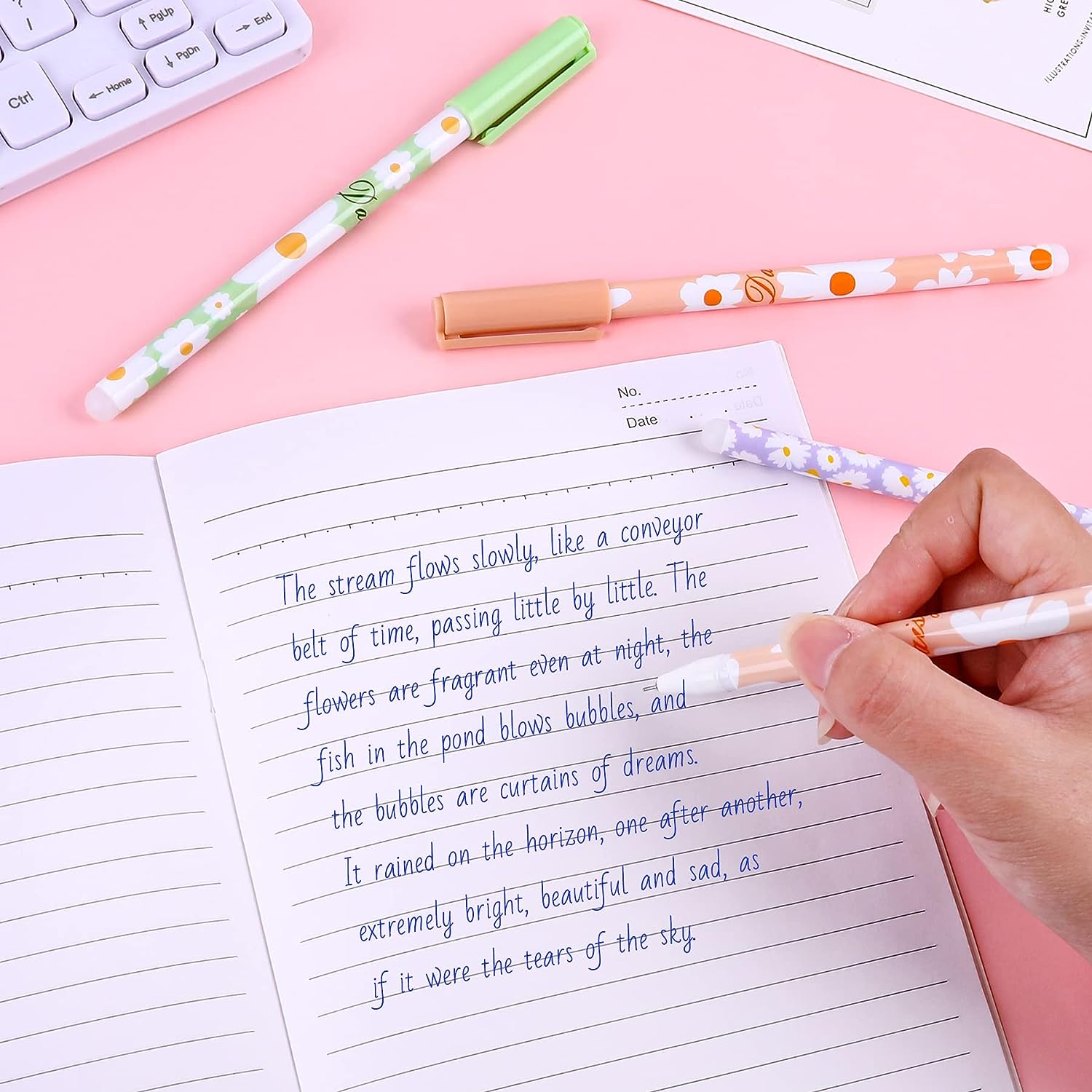 Erasable Flower Gel Pen Set - Tinyminymo