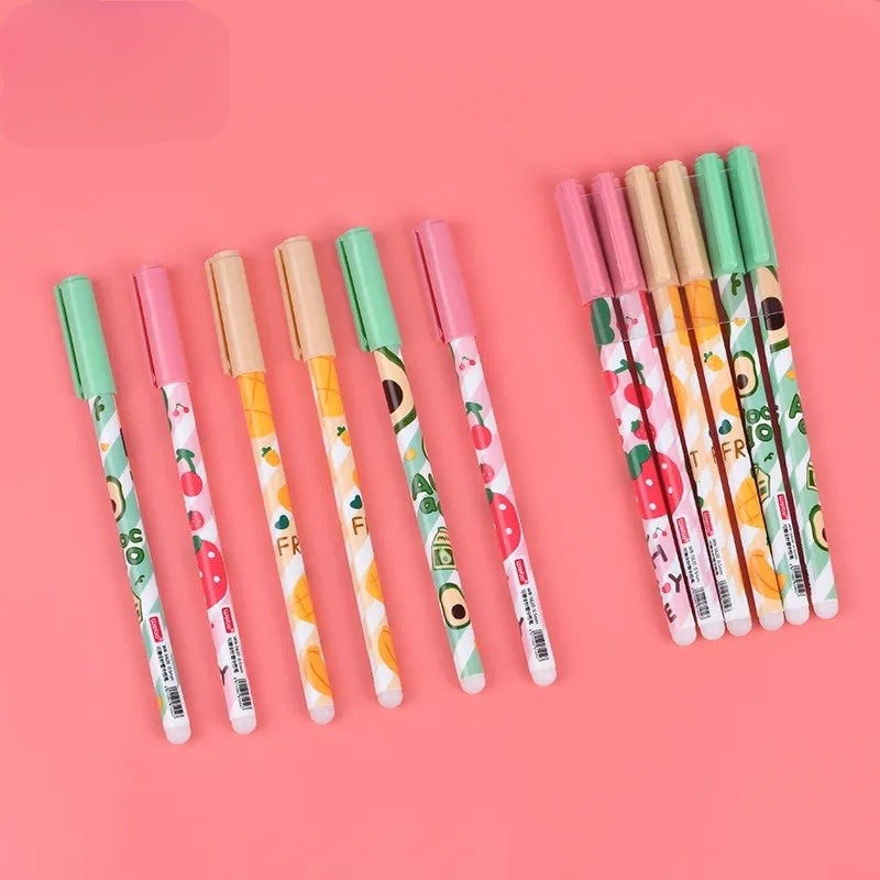 Erasable Fruit Gel Pen - Set of 12 - Tinyminymo