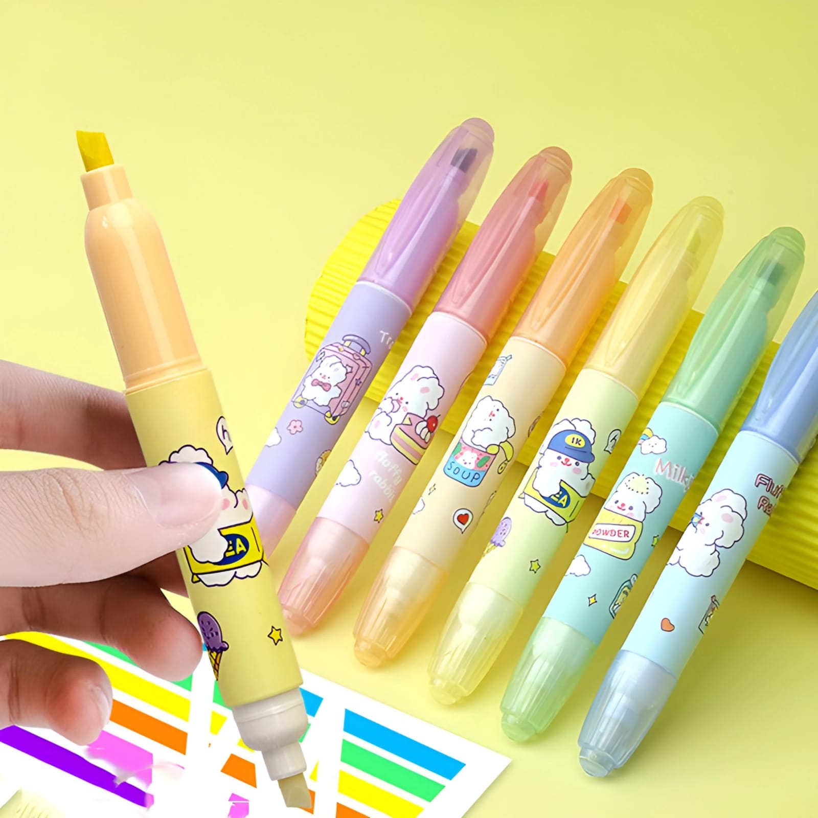 Erasable Kawaii Highlighters - Set of 6 - Tinyminymo