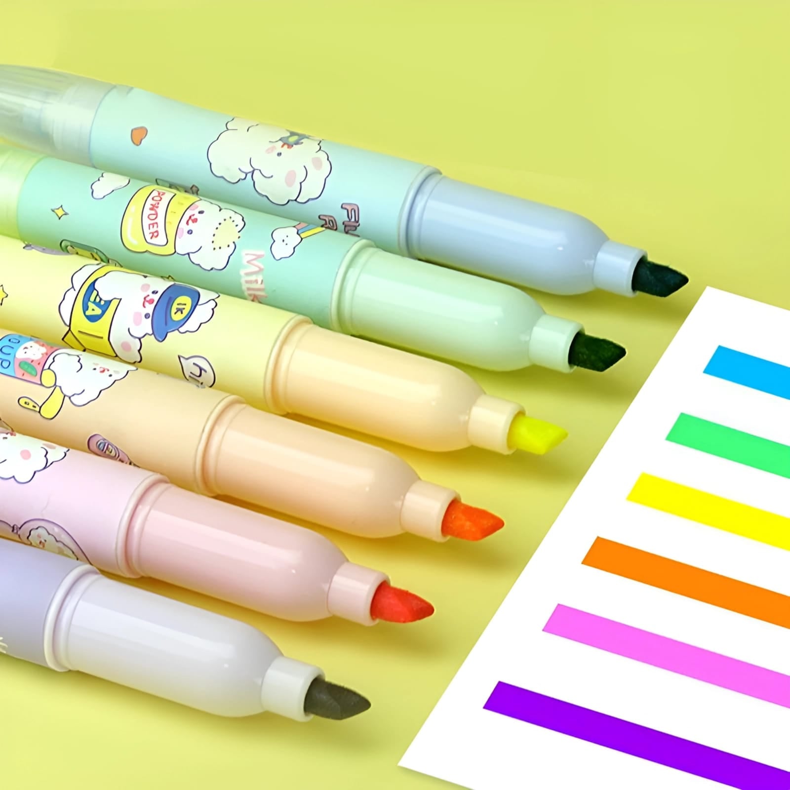 Erasable Kawaii Highlighters - Set of 6 - Tinyminymo