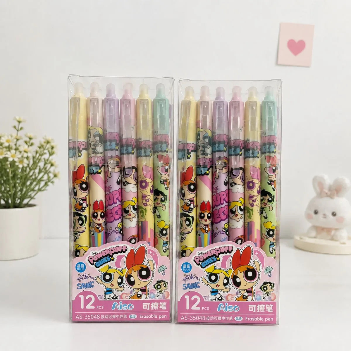Two Boxes of Erasable Powerpuff Gel Pens - Tinyminymo