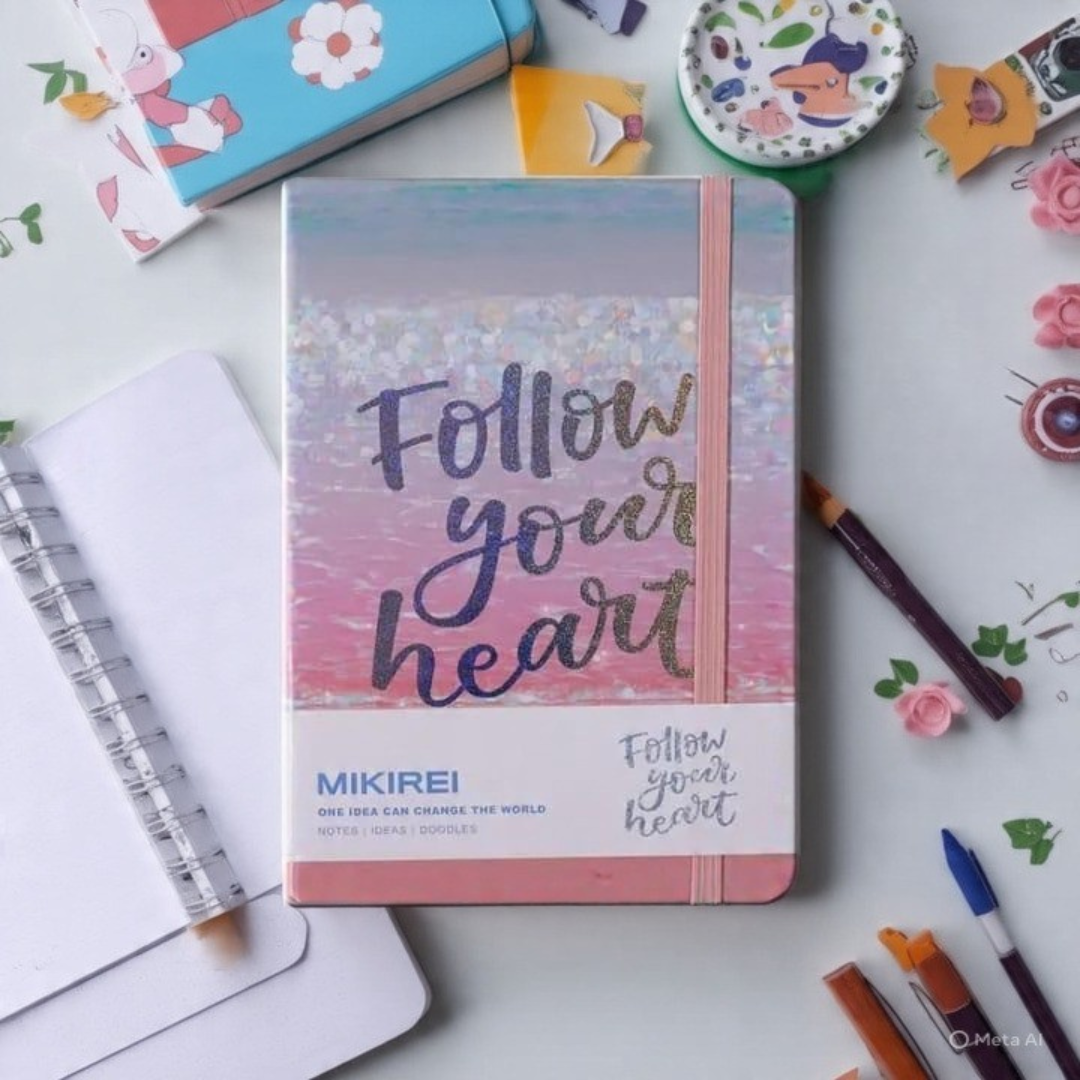 Expression Notebook with 'Follow your Heart' Quote - Tinyminymo