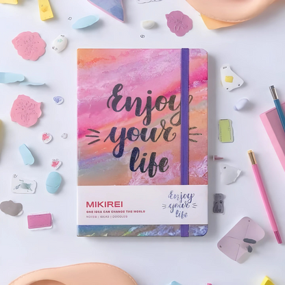 Expression Notebook with "Enjoy your Life" Quote  - Tinyminymo