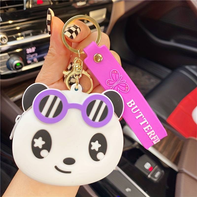 Fashionista Panda Coin pouch Keychain - Tinyminymo