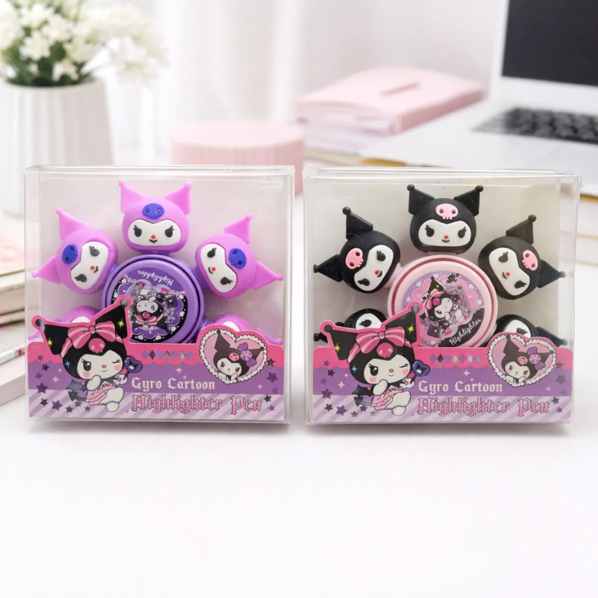 Two Kuromi Characters Spinner Highlighters - Tinyminymo