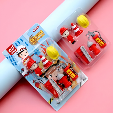 Fire Fighter Eraser Set - Tinyminymo