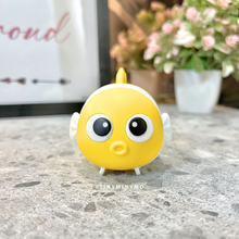 Load image into Gallery viewer, Yellow Fish 2 in 1 Sharpener and Eraser on a Marble Surface - Tinyminymo
