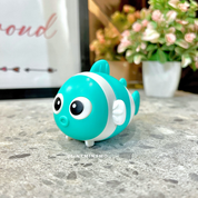 Green Fish 2 in 1 Sharpener and Eraser on a Marble Surface - Tinyminymo