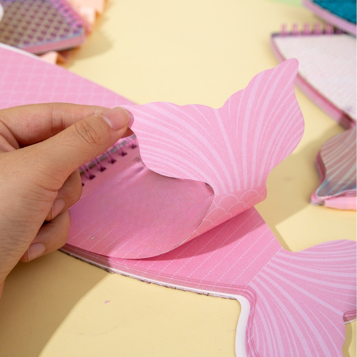 Pink Color Pages of Notepad in Fish Design - Tinyminymo