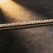 Fishbone Design Dual Layer Anklet - Tinyminymo