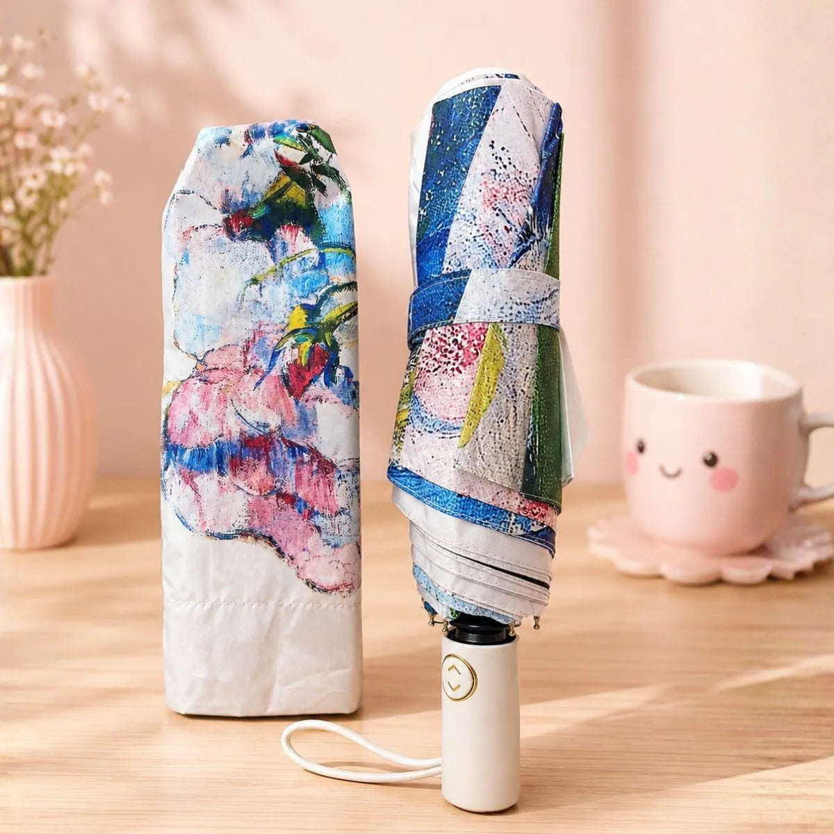 Blue Floral Umbrella - Tinyminymo