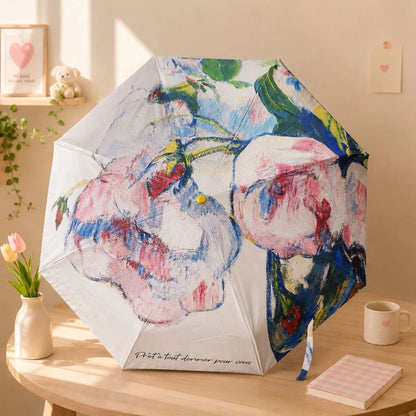 Dark Blue Floral Umbrella - Tinyminymo