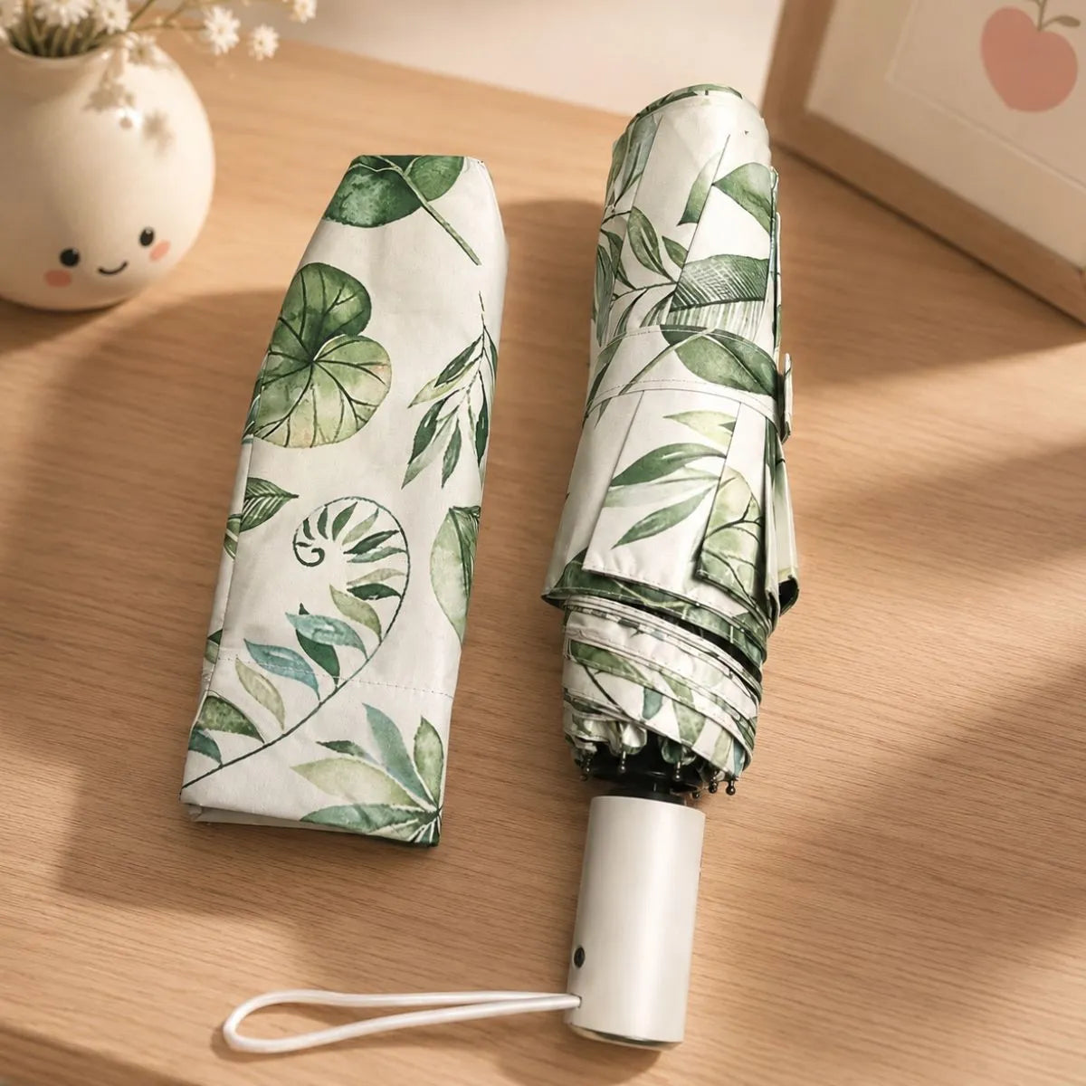 Leaf Printed Green Umbrella - Tinyminymo