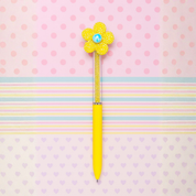 Yellow Color Charm Pen in Flower Design - Tinyminymo
