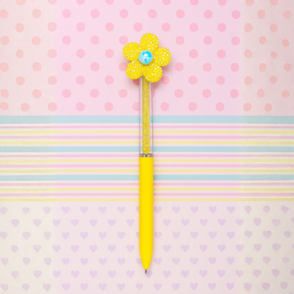 Yellow Color Charm Pen in Flower Design - Tinyminymo