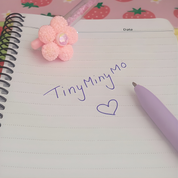 Blue Color Ink of Flower Charm Pen - Tinyminymo