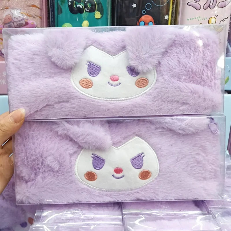 Fluffy Kuromi Zipper Pouch - Tinyminymo