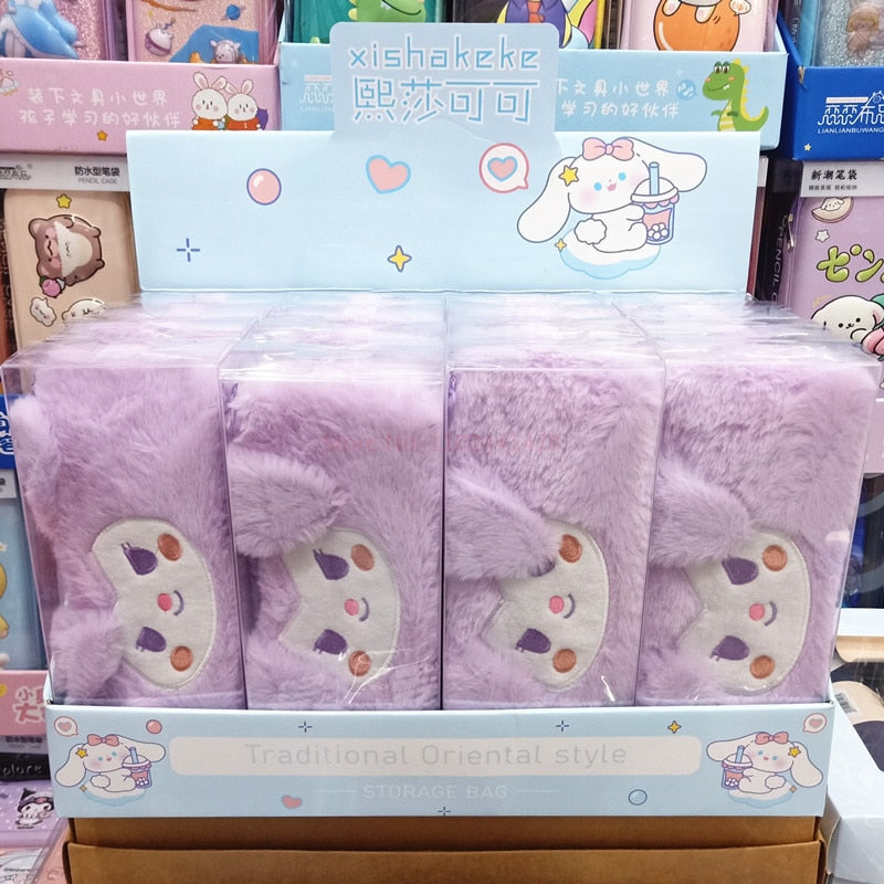 Fluffy Kuromi Zipper Pouch - Tinyminymo