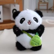 Plush Panda Keychain with Bamboo Shoot - Tinyminymo