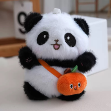 Load image into Gallery viewer, Fluffy Panda Charm with Orange - Tinyminymo
